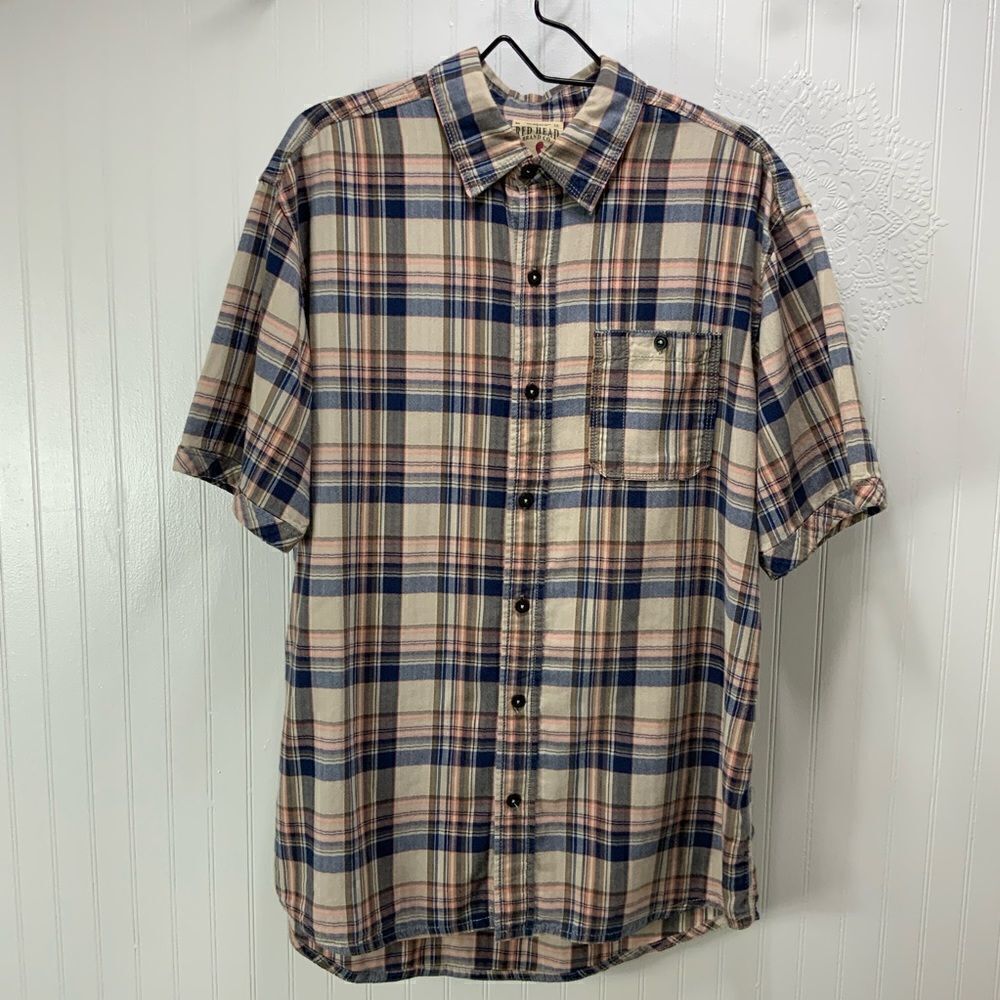Men’s Redhead short sleeve plaid shirt